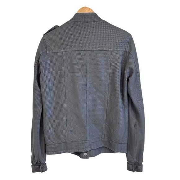 Italian Made Lightweight Grey Leather Jacket - Picture 2 of 8